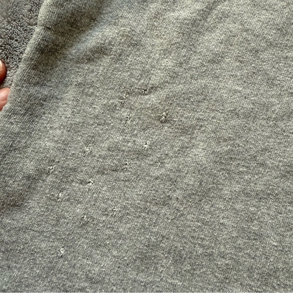 LUCKY BRAND GRAY DISTRESSED CREWNECK LONG SLEEVE MOTORCYCLE SWEATSHIRT SIZE XS - Picture 7 of 8